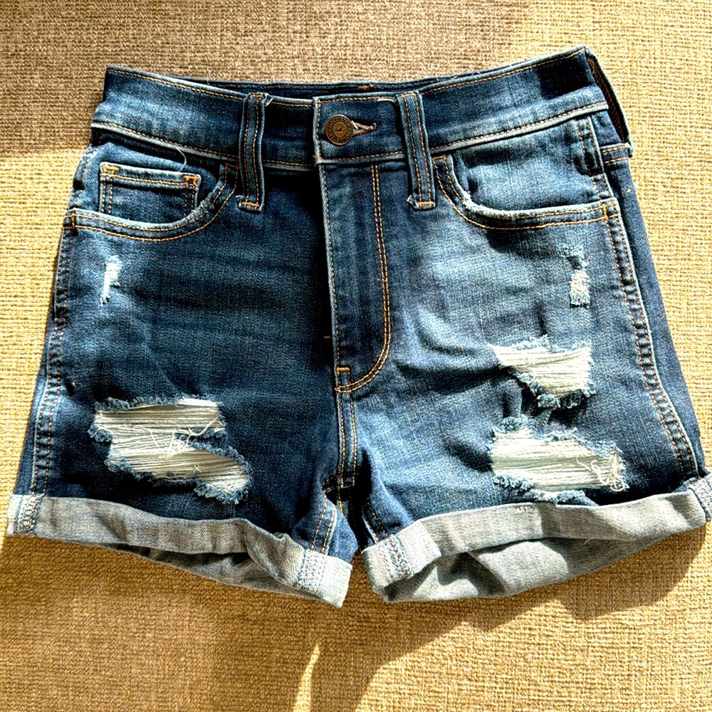 Hollister distressed denim shorts